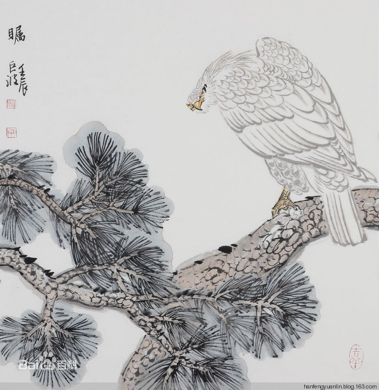 刘巨波国画花鸟作品