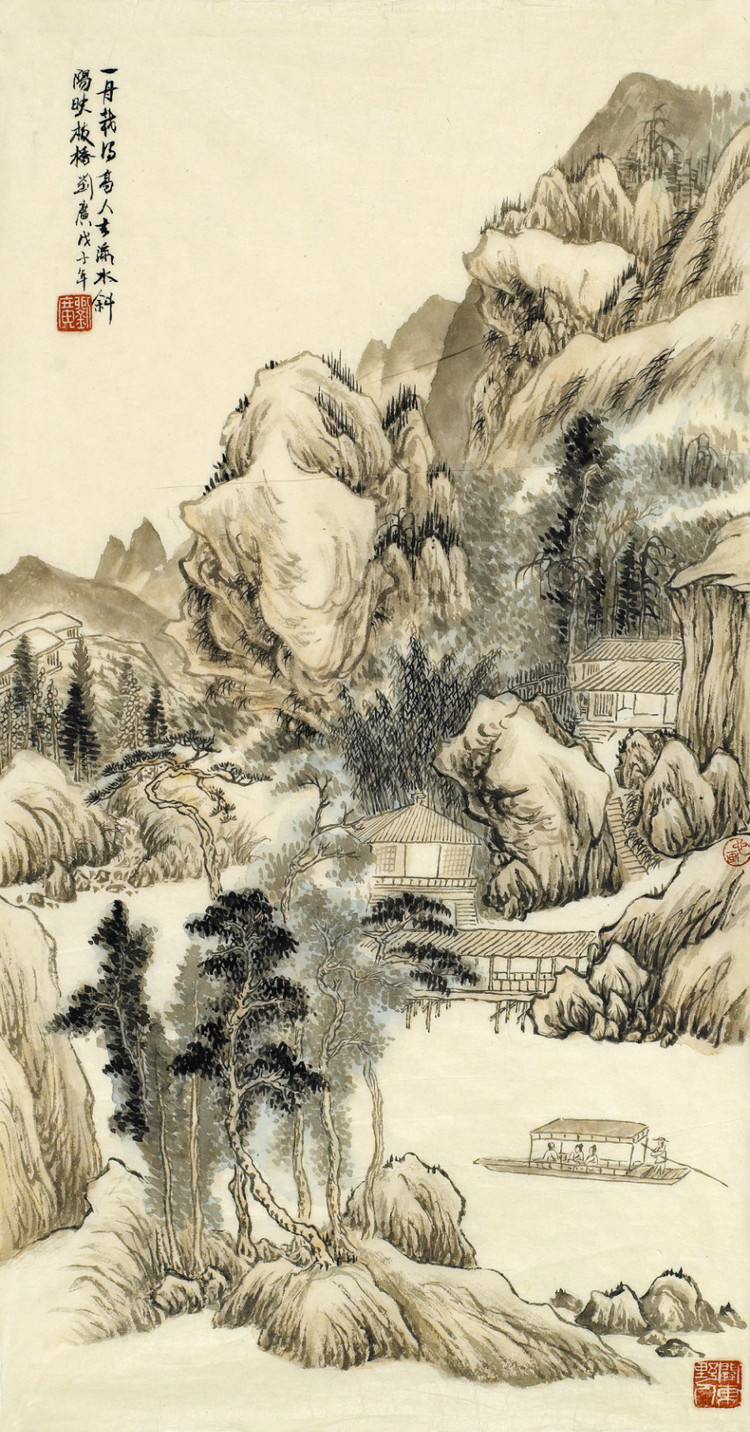 刘广国画山水作品