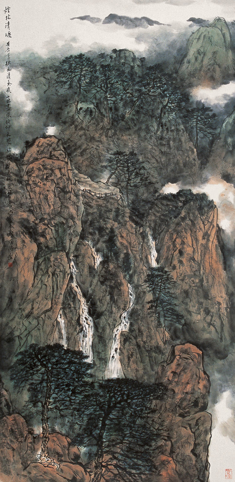 方楚乔国画山水作品