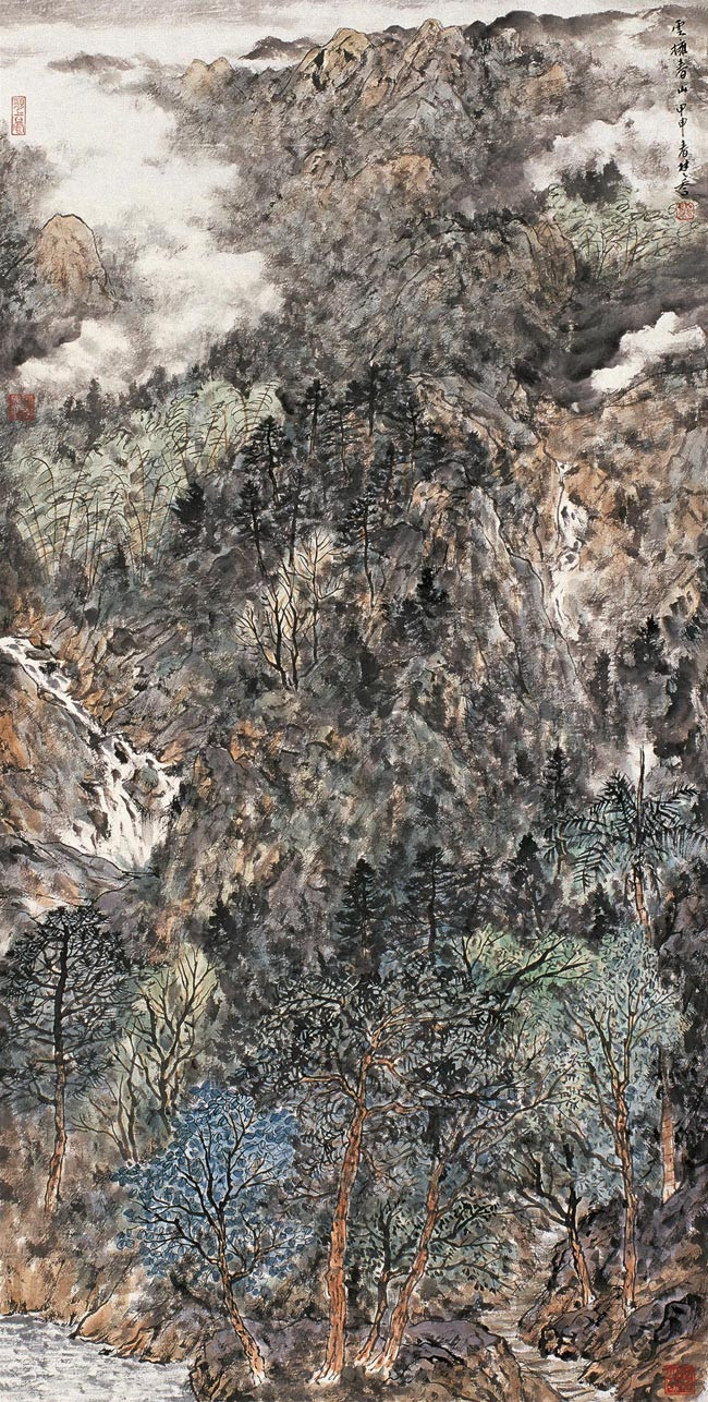 方楚乔国画山水作品