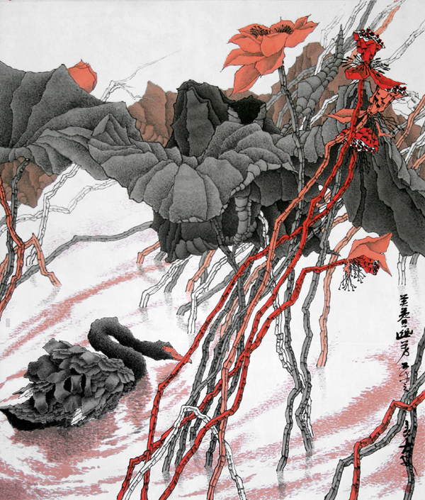 崔志安国画花鸟作品