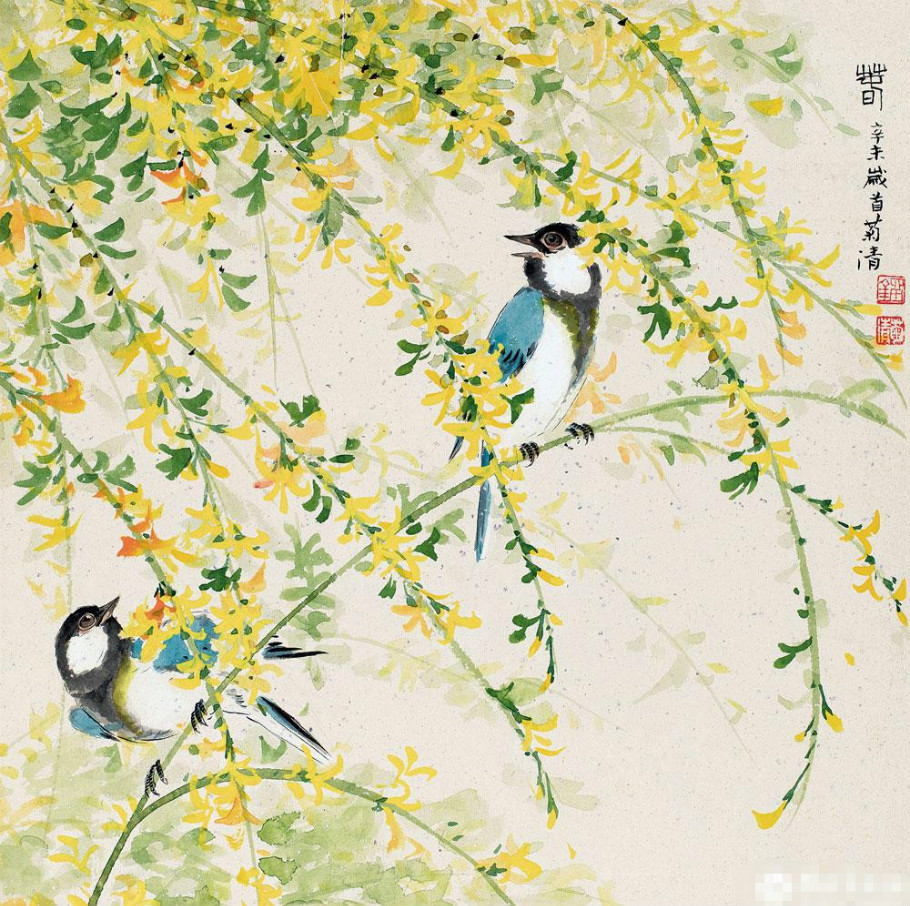 刘菊清国画花鸟作品