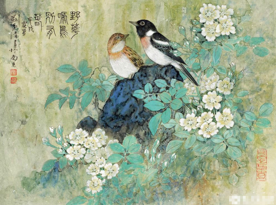 刘菊清国画花鸟作品