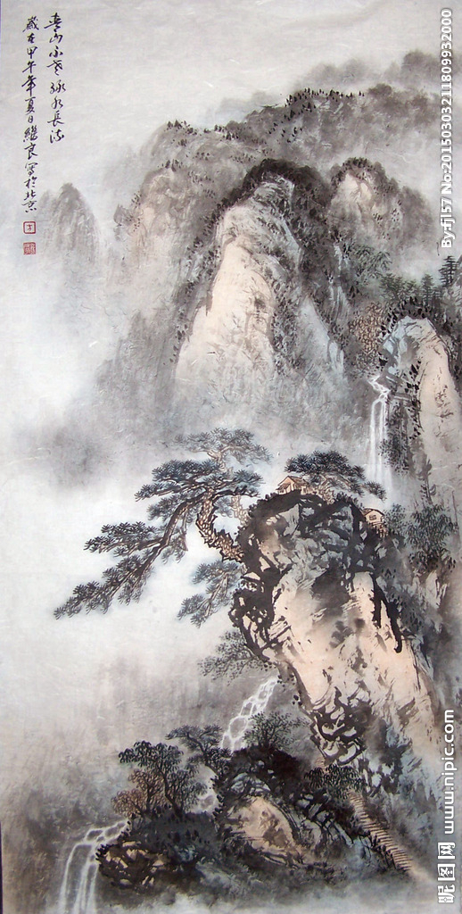 方继良国画山水作品