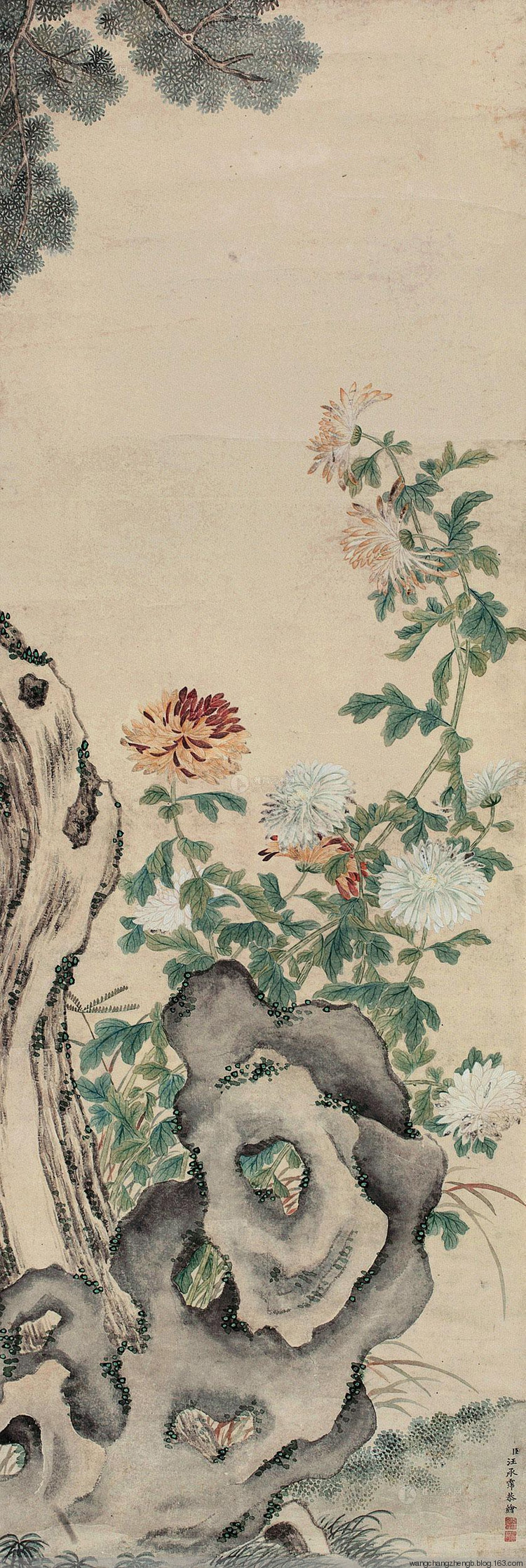 汪承霈国画花鸟作品