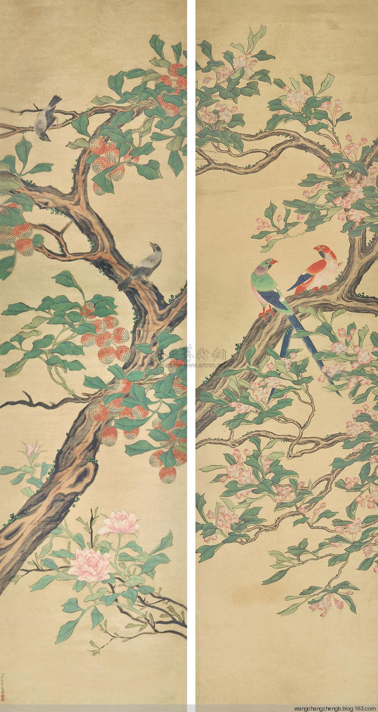 汪承霈国画花鸟作品
