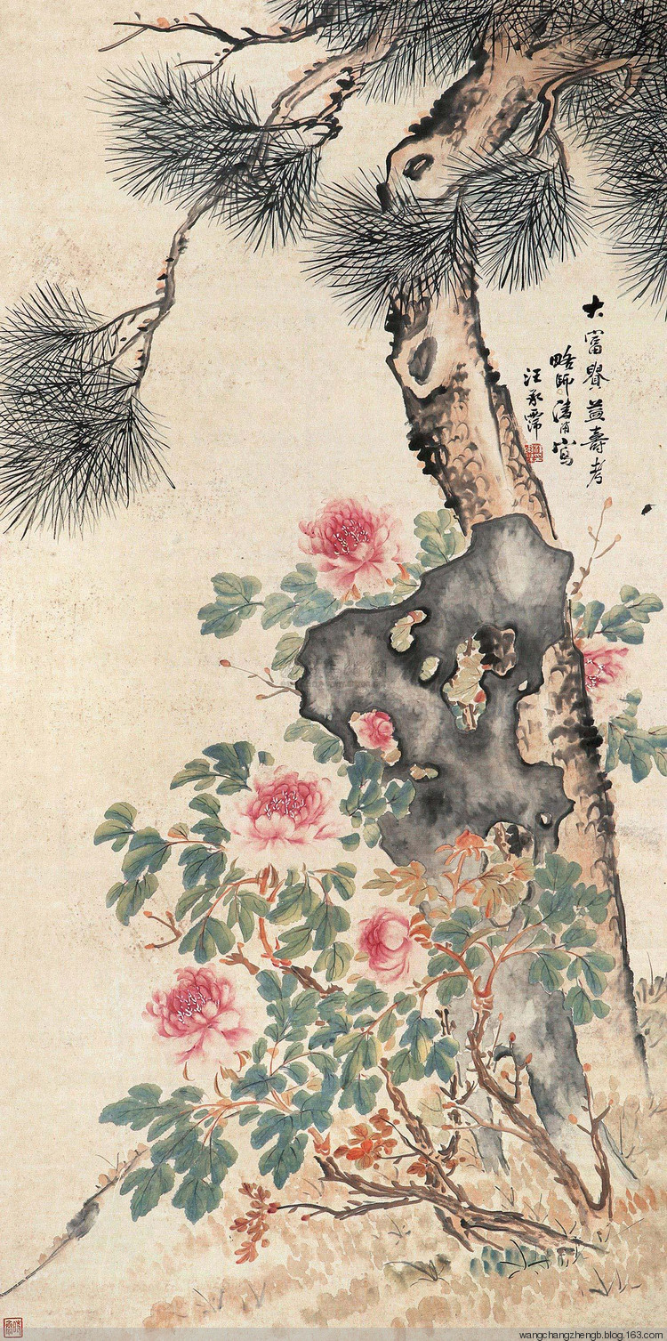 汪承霈国画花鸟作品