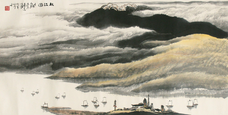 庞泰嵩国画山水作品
