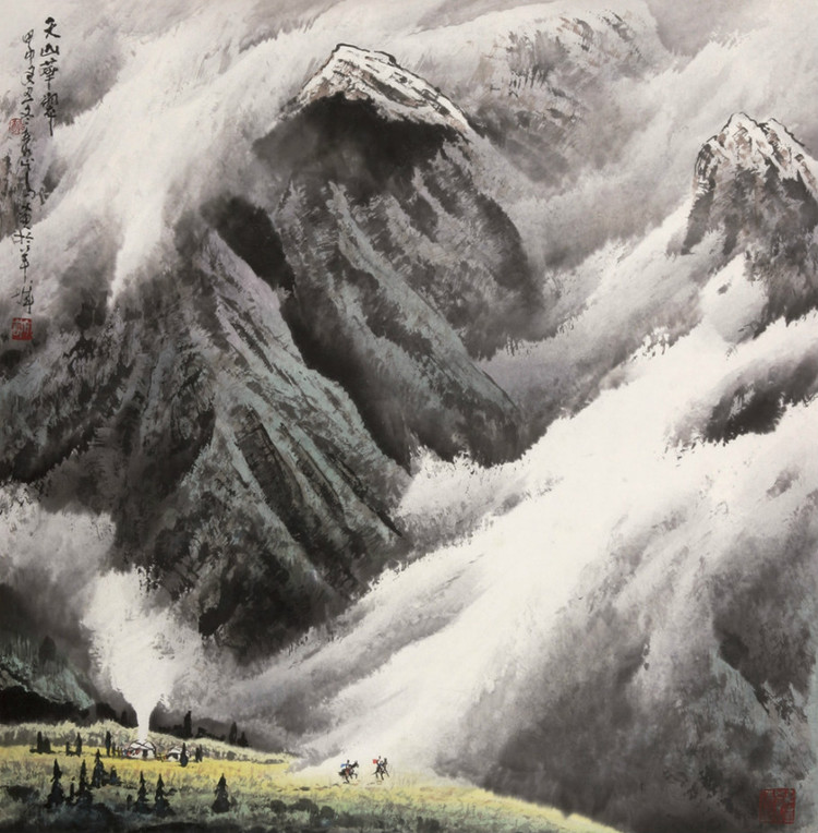 庞泰嵩国画山水作品