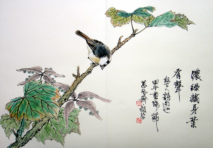 柳毅成国画花鸟作品