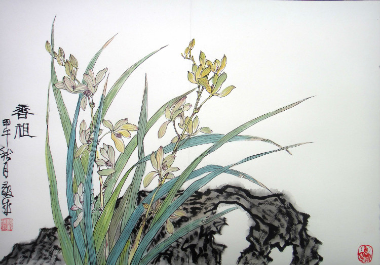 柳毅成国画花鸟作品