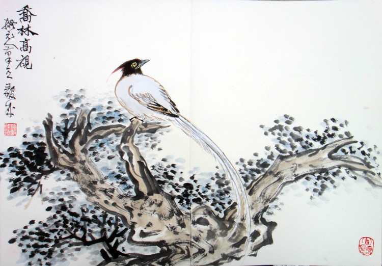 柳毅成国画花鸟作品