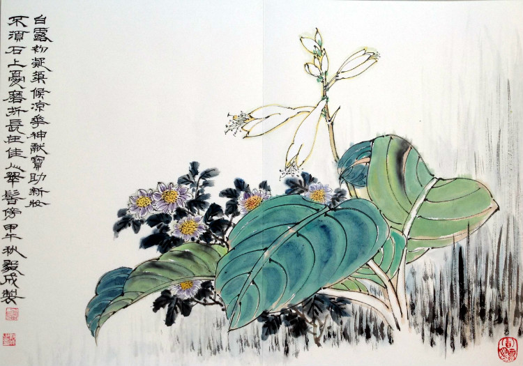 柳毅成国画花鸟作品