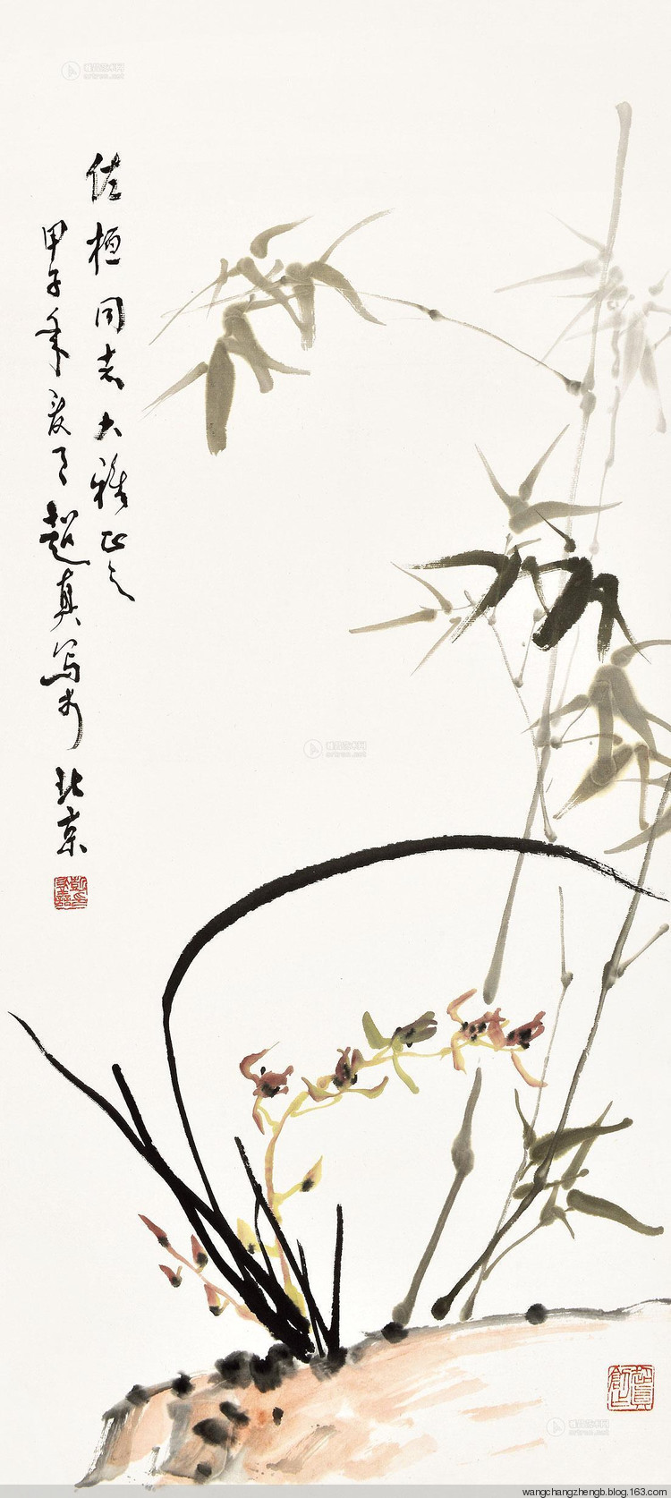 彭友善国画花鸟作品