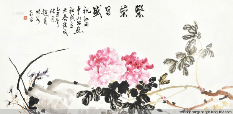 彭友善国画花鸟作品
