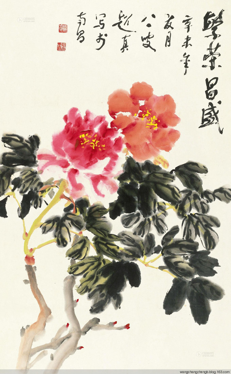 彭友善国画花鸟作品