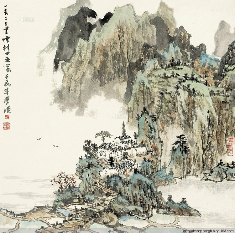 方学晓国画山水作品