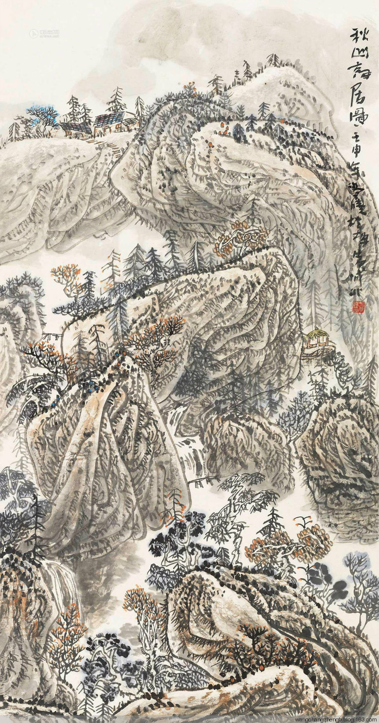 方学晓国画山水作品
