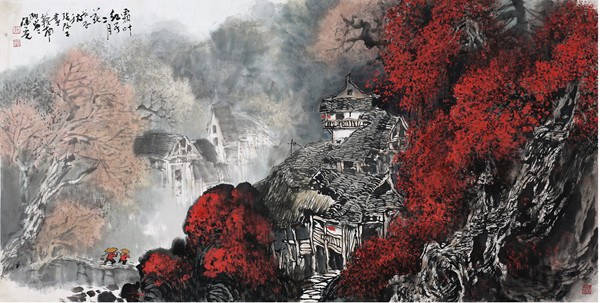 张际才国画山水作品