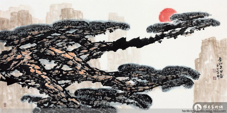 罗渊国画山水作品
