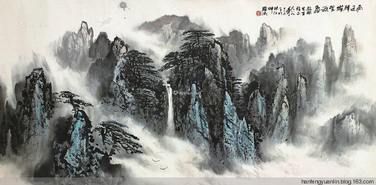 罗渊国画山水作品