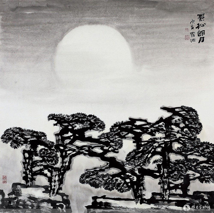 罗渊国画山水作品