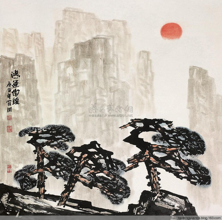 罗渊国画山水作品