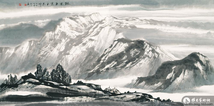 罗渊国画山水作品