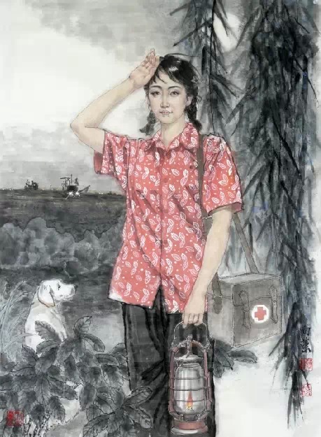刘向荣国画人物作品