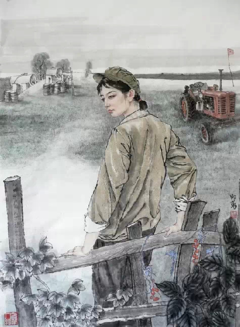 刘向荣国画人物作品