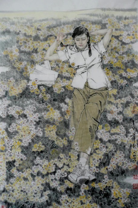 刘向荣国画人物作品