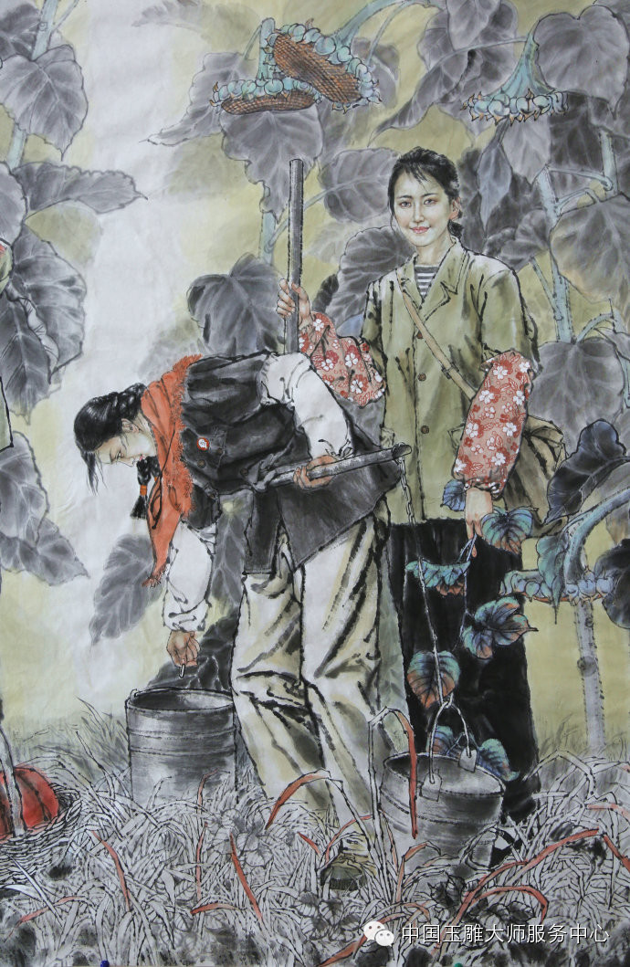 刘向荣国画人物作品