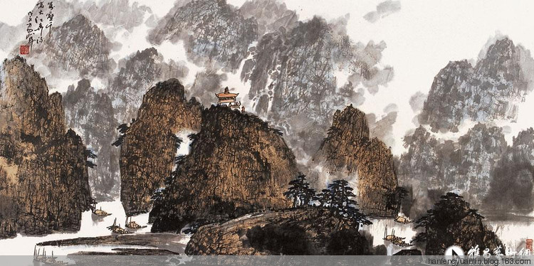 雷正民国画山水作品（二）