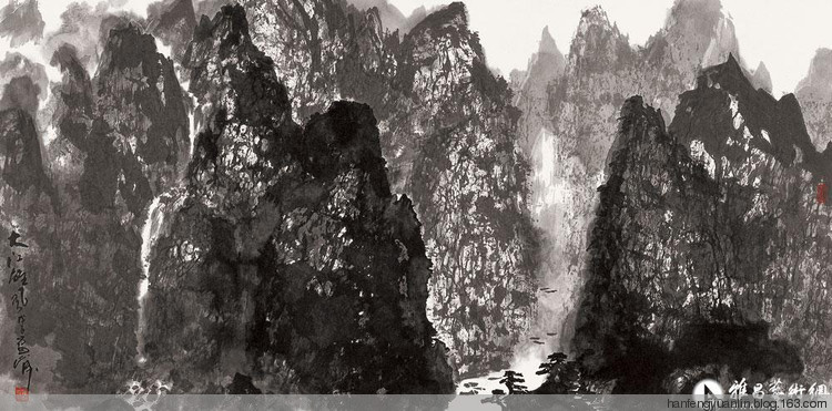 雷正民国画山水作品（二）