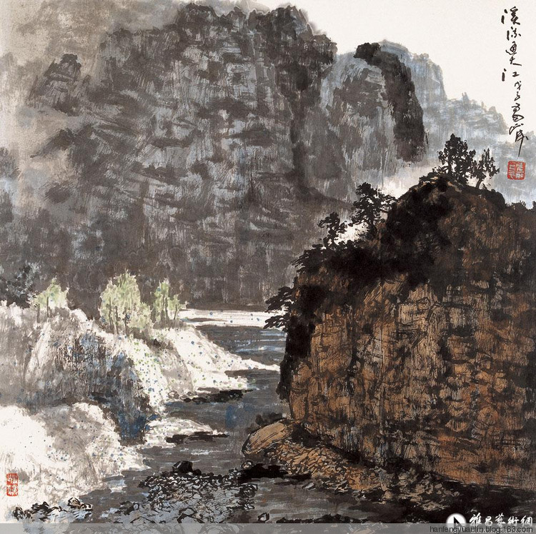 雷正民国画山水作品（二）