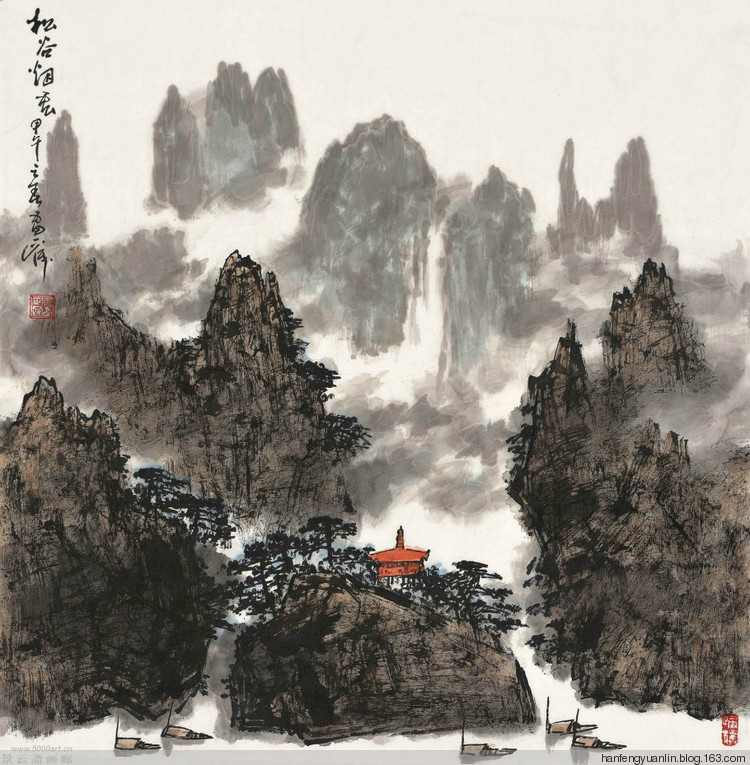 雷正民国画山水作品（一）