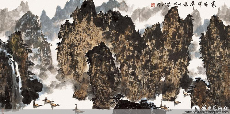 雷正民国画山水作品（一）