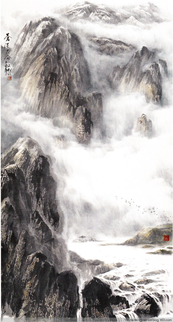 孙文松国画山水作品