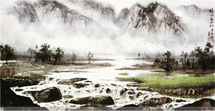 孙文松国画山水作品