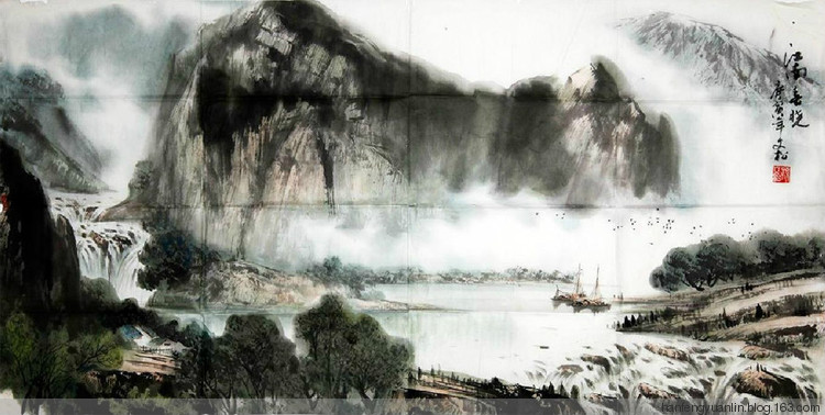 孙文松国画山水作品