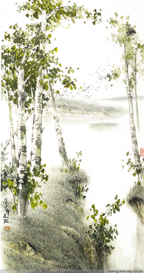 孙文松国画山水作品