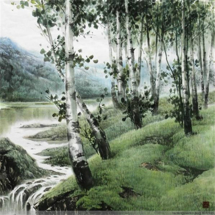 孙文松国画山水作品