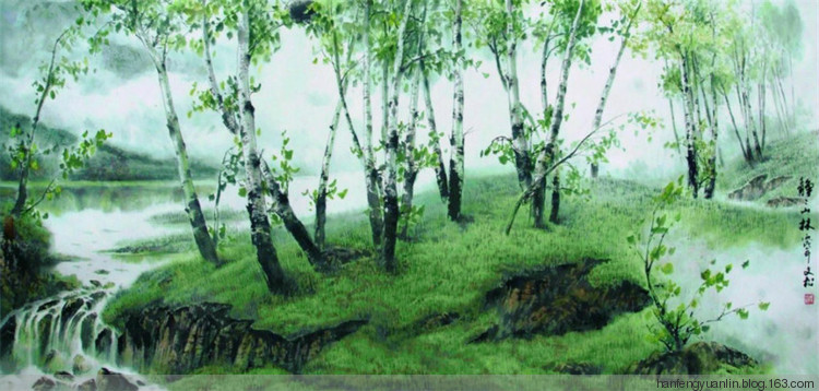 孙文松国画山水作品