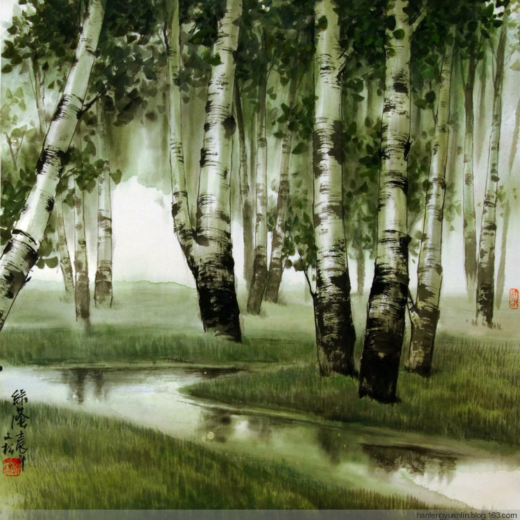 孙文松国画山水作品