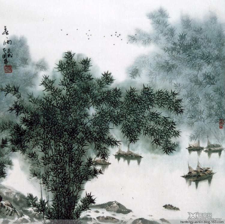 孙文松国画山水作品