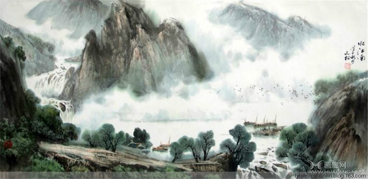 孙文松国画山水作品