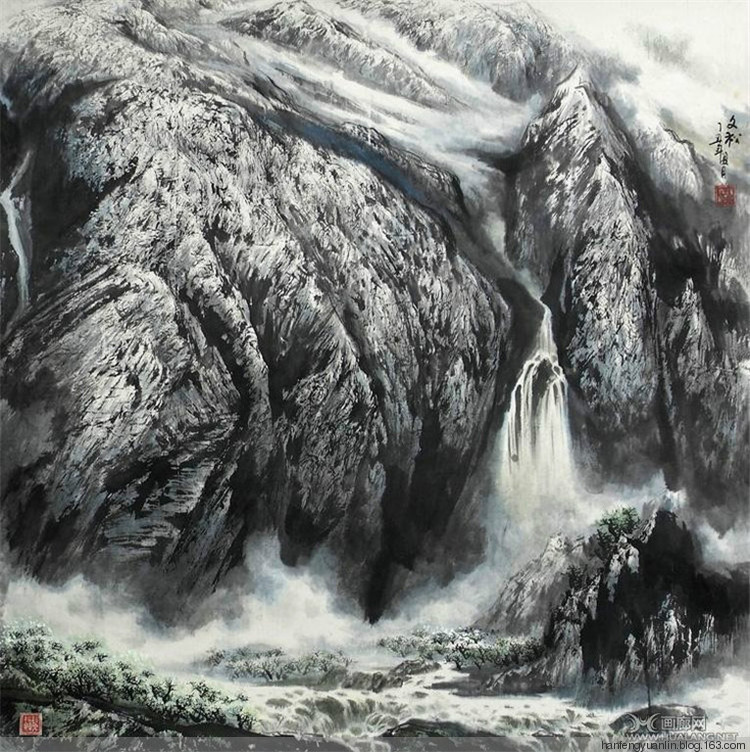 孙文松国画山水作品