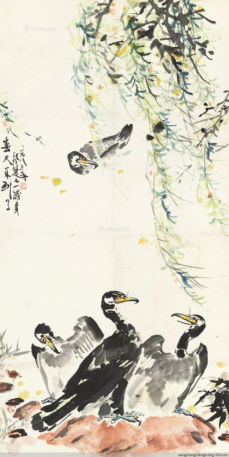 梁邦楚国画花鸟作品