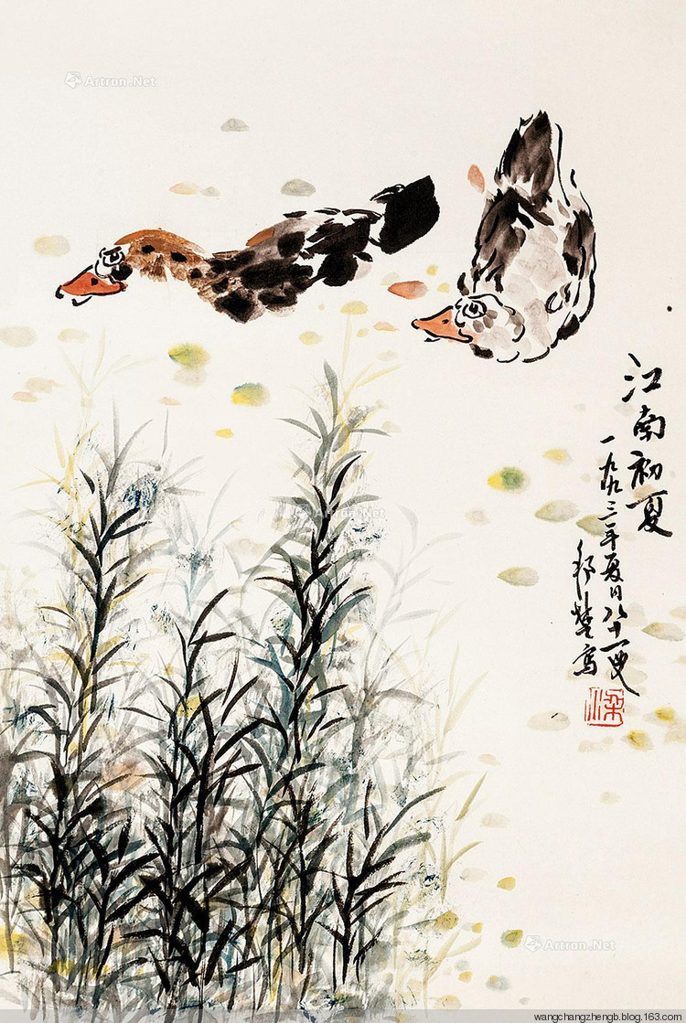 梁邦楚国画花鸟作品