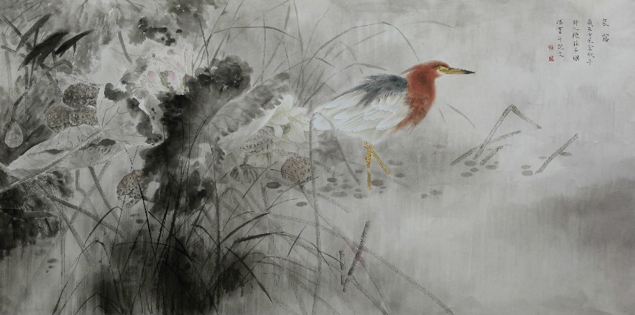 陈国胜国画花鸟作品